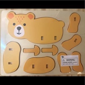 NWT BEAR WOODEN PUZZLE AGES 4+